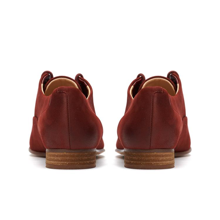 CLARKS clarks其乐女鞋优雅英伦圆头德比鞋单鞋淑女复古小方跟皮鞋女