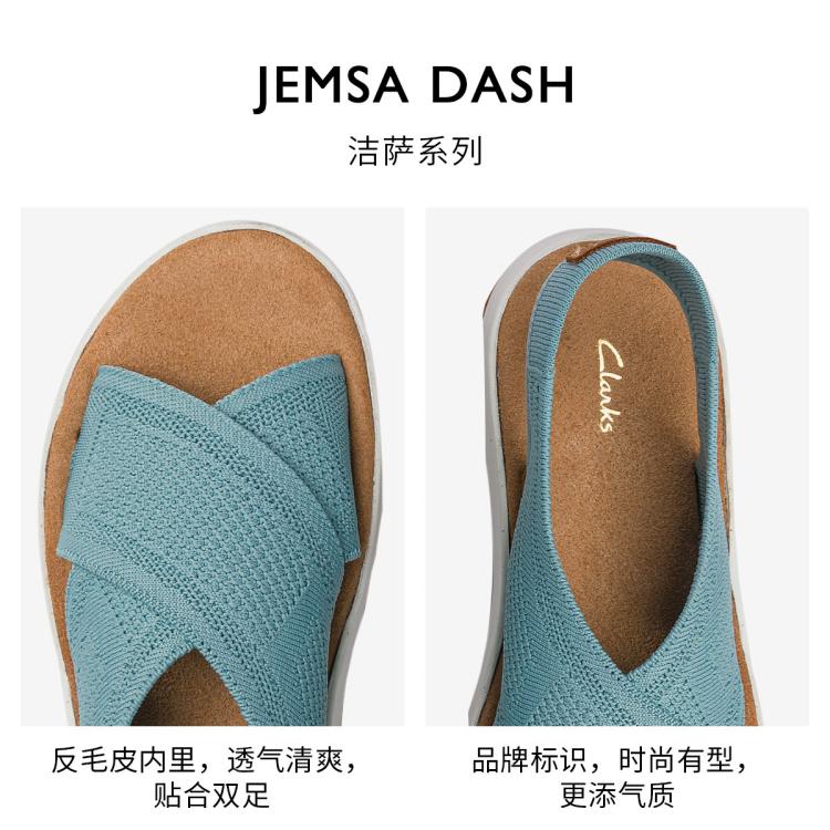 CLARKS 其乐女鞋夏季厚底露趾舒适百搭运动女凉鞋 6920837934886798229