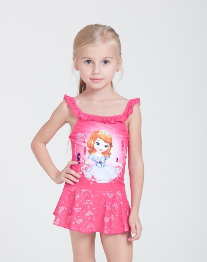 迪士尼(disney)苏菲亚小公主系列 连体裙式三角游泳衣