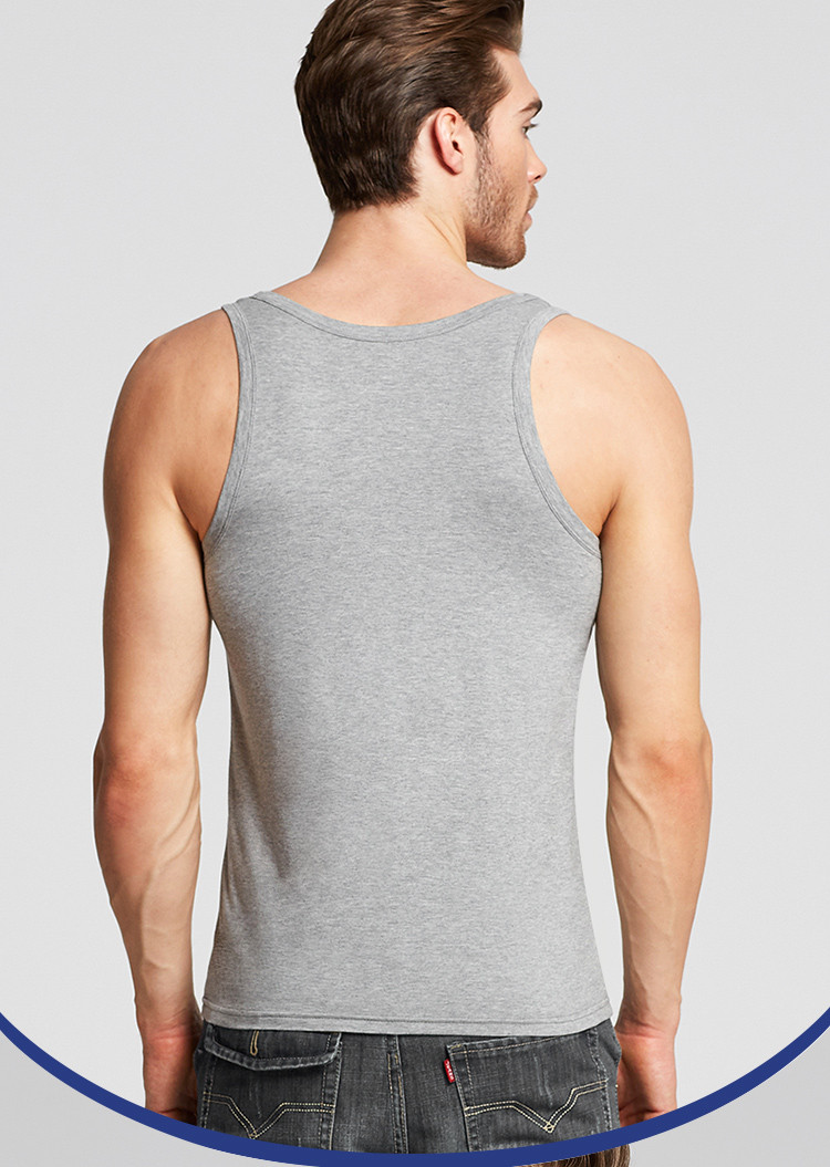 (2件装)全棉背心男舒适纯棉吸汗透气汗衫休闲内衣运动背心