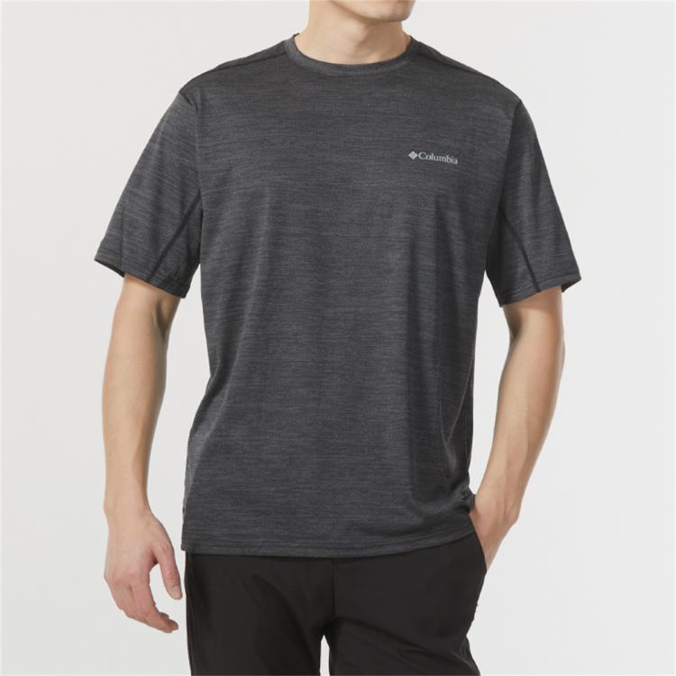 Columbia 男装上衣圆领短袖透气舒适时尚潮流跑步健身日常运动t恤 In Gray