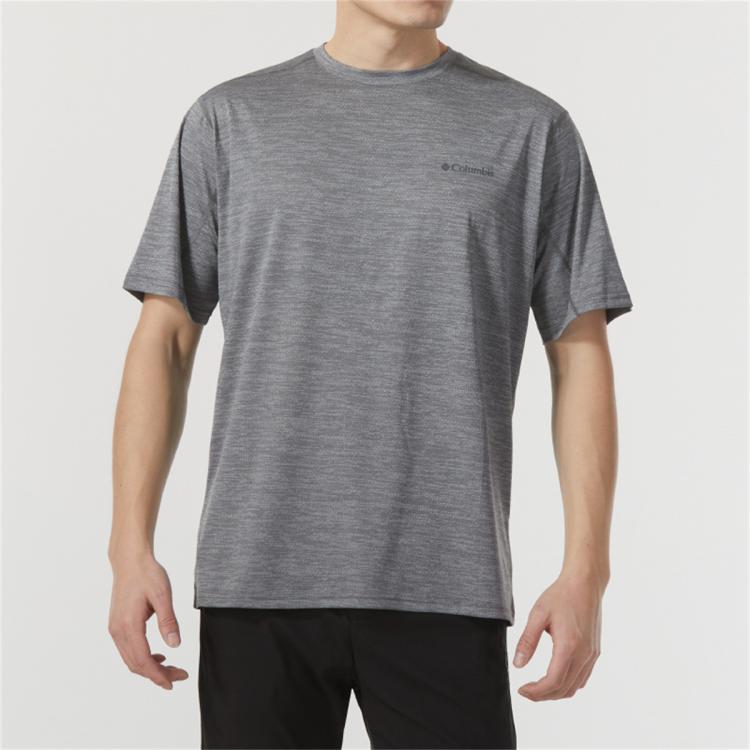 Columbia 日常男装上衣圆领短袖透气舒适时尚潮流跑步健身运动t恤 In Gray