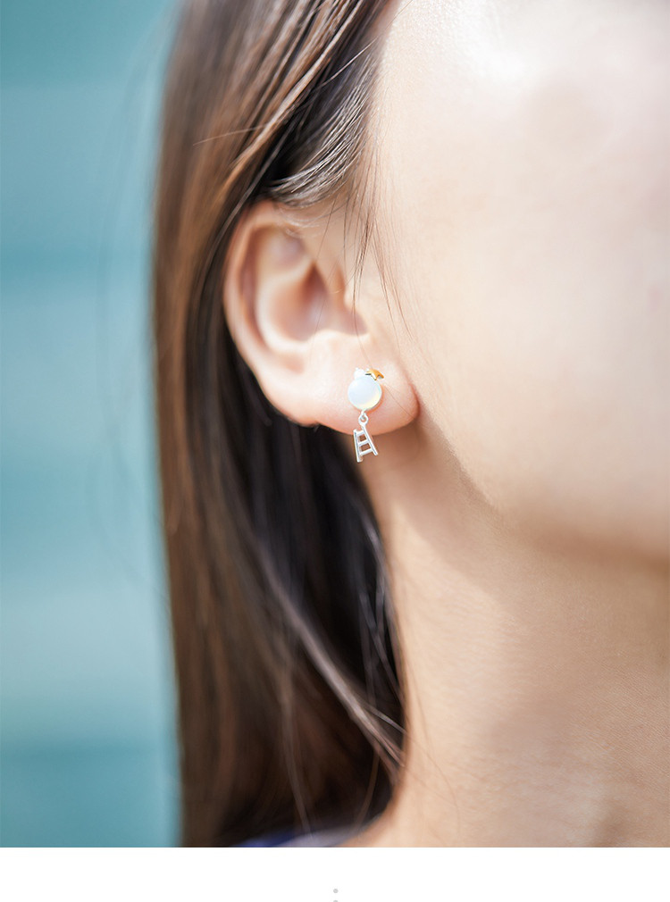 jg日式耳钉2020年新款潮925纯银耳环百搭韩风耳饰温柔清新冷淡风