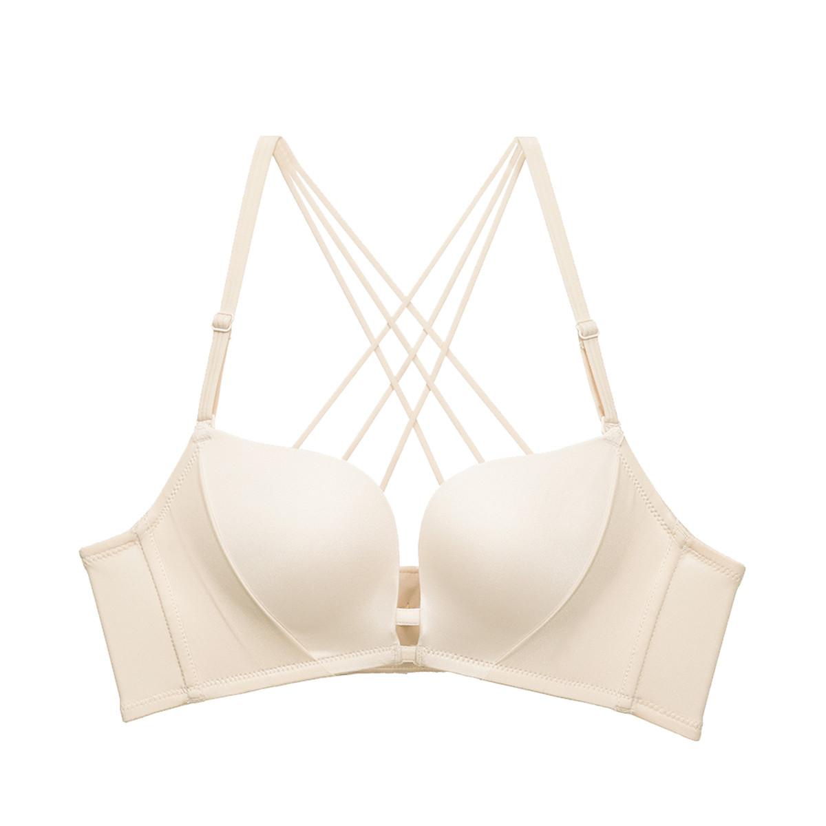 唯品会 心爱【光面无托】爱慕集团-心爱美背文胸薄模杯聚拢包容内衣女