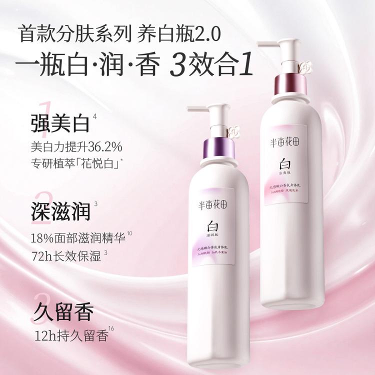 半亩花田 【秋冬养白】美白身体乳女保湿润肤持久留香补水干皮烟酰胺全身