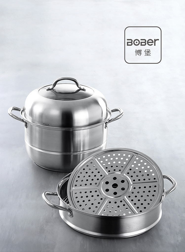 30cm大容量三层蒸锅不锈钢蒸锅家用锅具电磁炉蒸锅