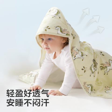 Babycare 婴儿抱被初生纯棉a类春夏款新生儿防惊跳襁褓巾宝宝包单 图片 3