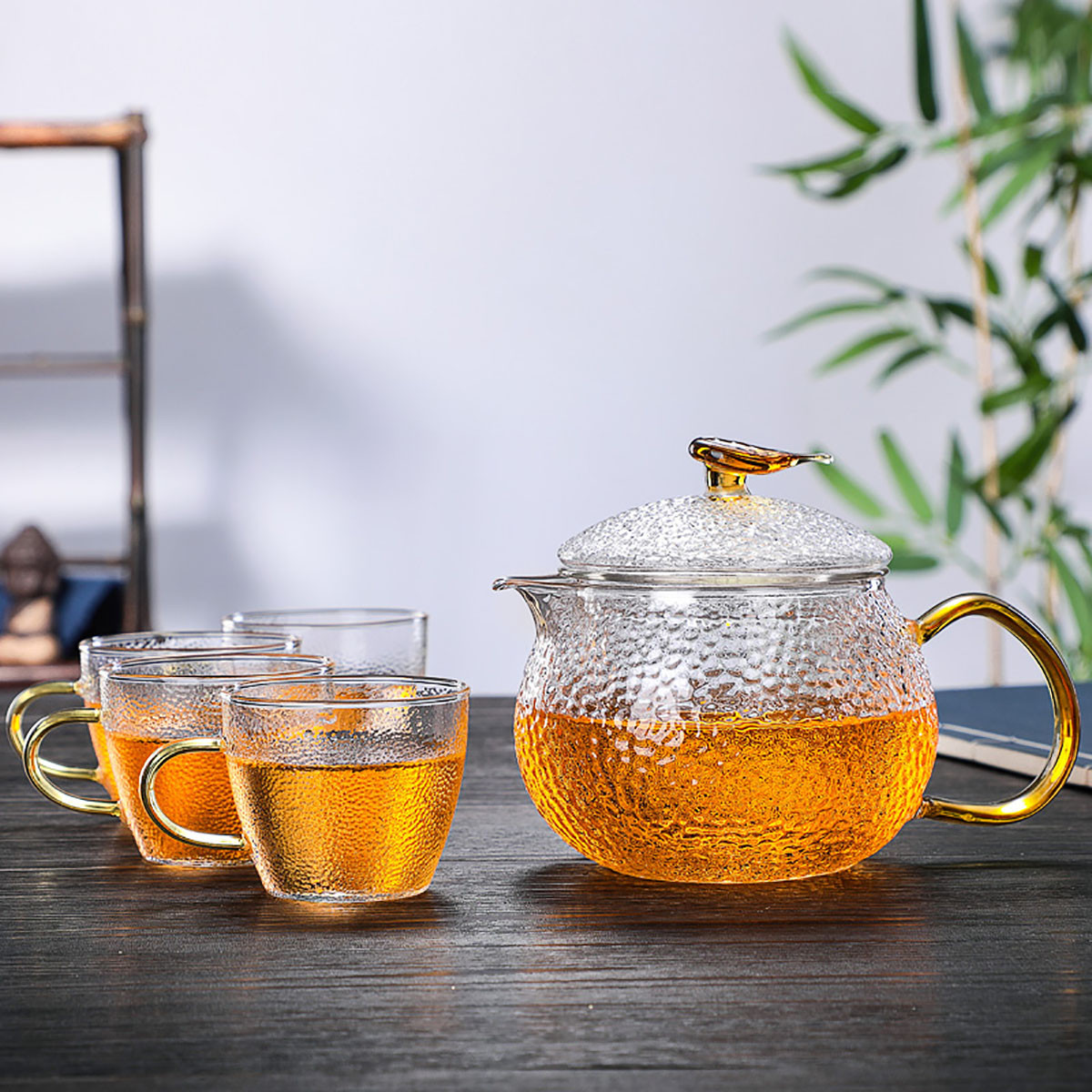 茶具套装小号家用耐热玻璃茶壶耐高温过滤加厚泡茶壶