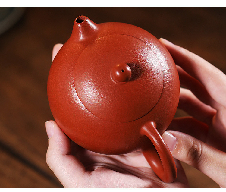 名家方艳玲朱泥鱼籽砂西施壶宜兴原矿紫砂壶全手工带证书礼盒