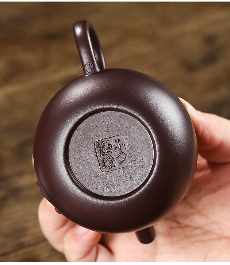 名家方艳玲紫茄泥一本万利茶壶宜兴原矿紫砂壶全手工带证书礼盒