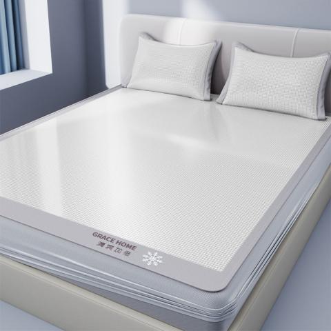 洁丽雅 夏天冰丝凉席三件套空调席子可水洗机洗裸睡家用宿舍床笠款冰丝席 图片 7