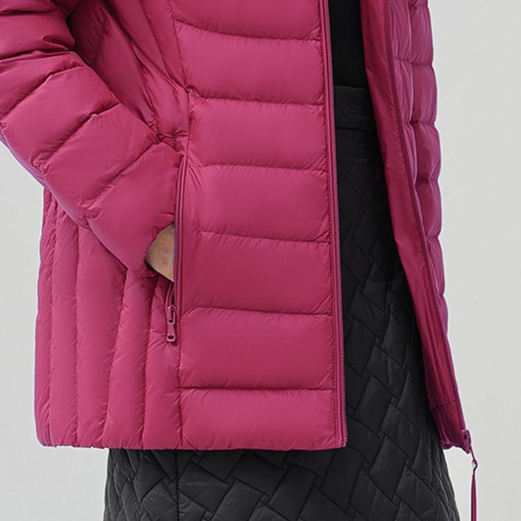 鸭鸭 春秋保暖轻薄连帽羽绒服女百搭休闲舒适短款女式羽绒服