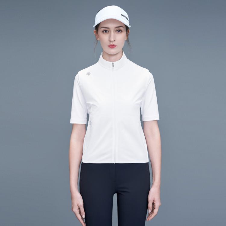 Descente 迪桑特高尔夫 Golf系列 女士梭织马夹 In White