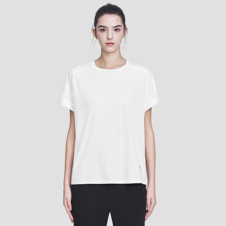 Descente 迪桑特 Womens Studio系列 女子短袖针织衫 In White