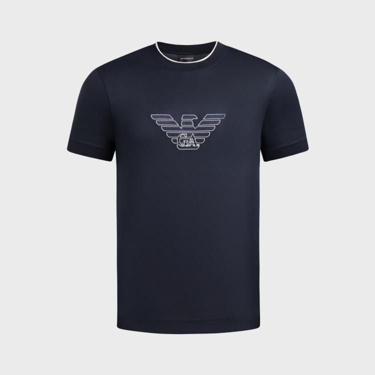 Emporio Armani T-shirt Men Color Blue In Blue