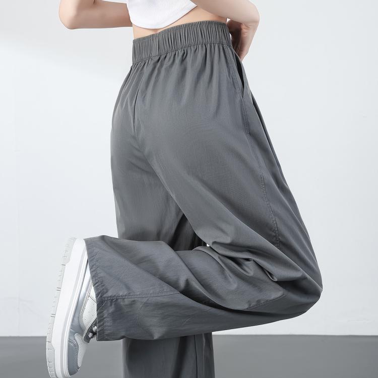 DEBRAND 山本裤女春秋季高腰直筒垂感慵懒显瘦拖地休闲阔腿裤后妈裤女秋款