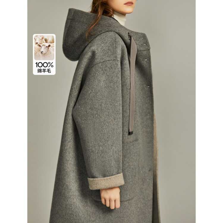 10�㣺ELLE ˫����100%��ë�����ﶬ�߼��ɳڷ�ֱͲ�г�����ñë������Ů 860Ԫ