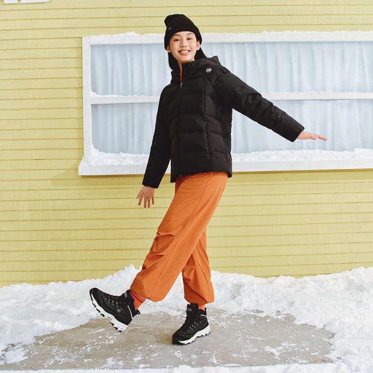 斯凯奇 【D'LITES加绒保暖】女鞋女靴高帮鞋老爹鞋运动工装靴冬