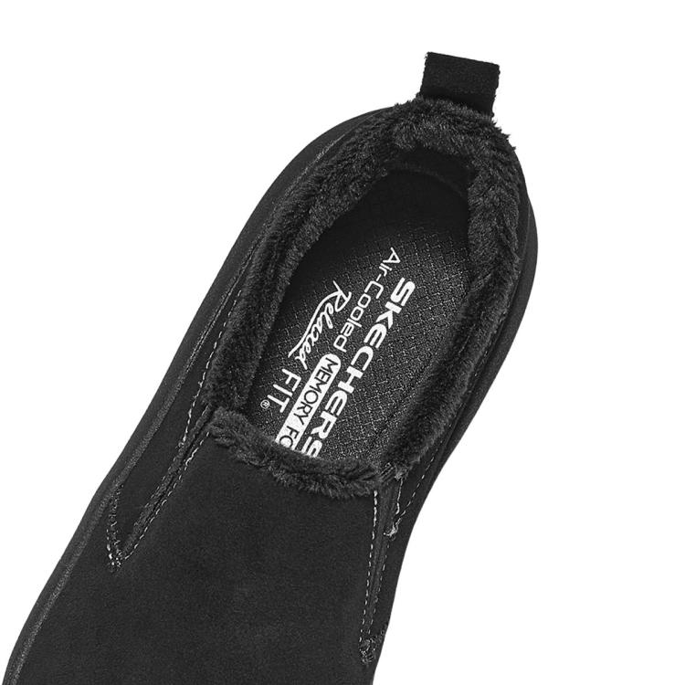 斯凯奇 【加绒保暖】女鞋通勤鞋舒适棉鞋一脚蹬健步鞋休闲鞋冬季