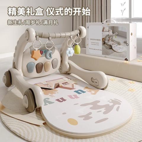 贝比谷 婴儿脚踏钢琴健身架学步车新生儿礼盒宝宝早教益智玩具男女孩礼物 图片 7