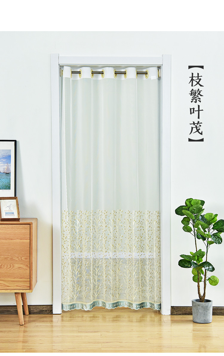 家用门帘隔断布艺纱帘夏天室内防蚊网纱卧室免打孔装饰帘夏季纱门