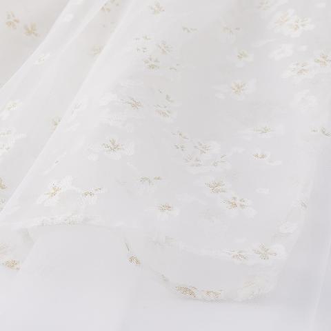 迪士尼 女童夏季中国风汉服裙中大童透气碎花连衣裙儿童泡泡袖收腰礼服裙 图片 10