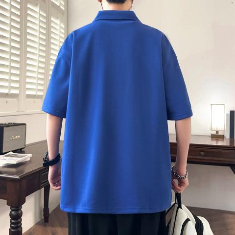 德尔惠 【宽松版型】运动polo衫秋季男式高级感时尚潮牌翻领短袖T恤 图片 2