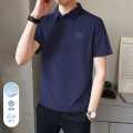 德尔惠 夏季男士冰丝翻领POLO衫时尚亲肤百搭休闲短袖清爽透气T恤男
