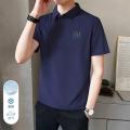 德尔惠 夏季男士冰丝翻领POLO衫时尚亲肤百搭休闲短袖清爽透气T恤男 图片 1