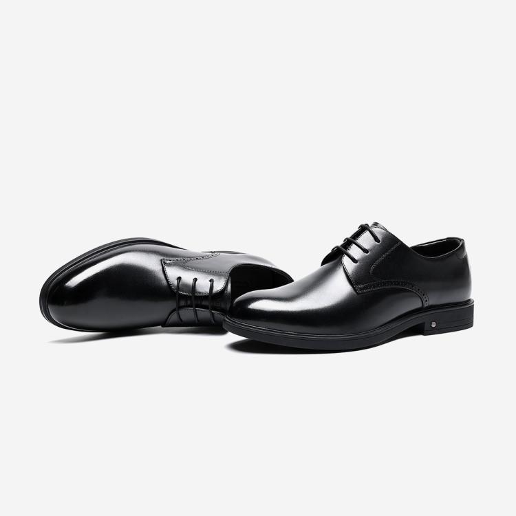 千百度 【头层牛皮】真皮男士皮鞋商务正装男鞋婚鞋职场皮鞋男德比鞋皮鞋