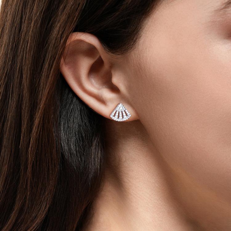 apm MONACO Baby小扇子925银高级感耳钉甄选好礼AE13413OX