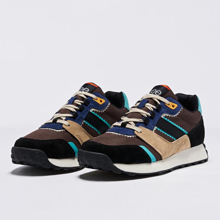 LEE LEE 【断码特卖】男鞋春秋款百搭运动休闲鞋潮流韩版拼接复古跑步鞋男