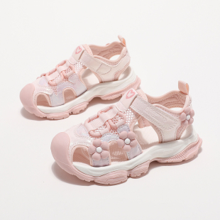 24年夏季儿童运动凉鞋轻便舒适全凉鞋中大童甜美可爱户外沙滩鞋