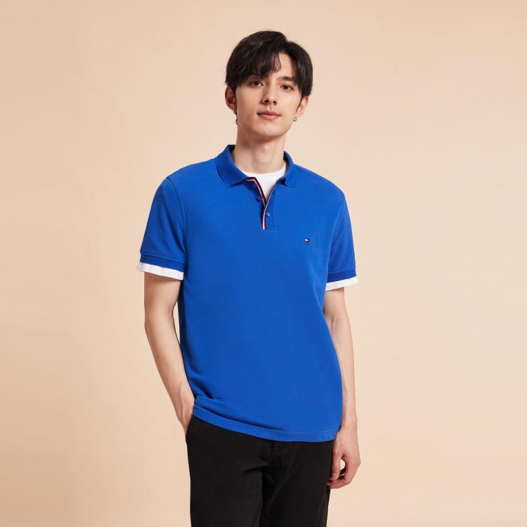 Tommy Hilfiger 男门襟t恤polo衫31558 In Blue