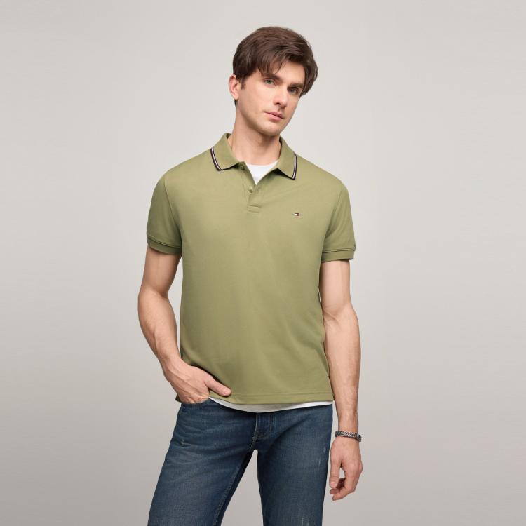 Tommy Hilfiger 【范丞丞同款防晒速干】男吸湿t恤polo37006 In Green