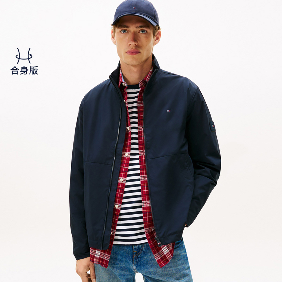 TOMMY HILFIGER 【立领】Tommy Hilfiger26秋季新款潮流镶边口袋商务通勤夹克外套