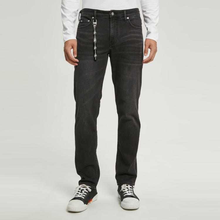 Calvin Klein Ck Jeans男士休闲简约字母吊袢水洗高弹力凉感牛仔裤j322280 In Black
