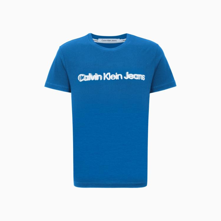 Calvin Klein Ck Jeans春季男士时尚经典印花透气修身短袖t恤j323251 In Green