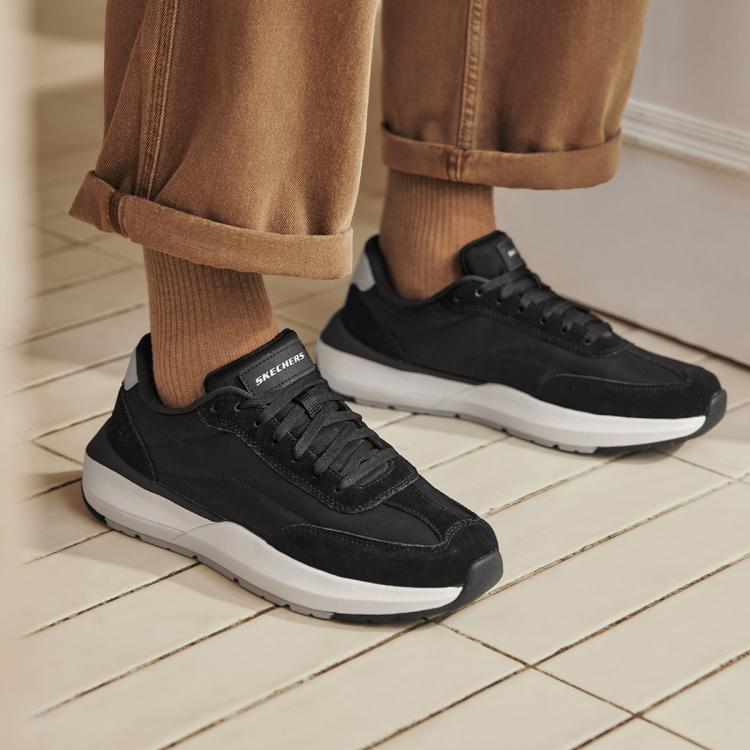 SKECHERS 斯凯奇 【舒适运动】男鞋复古慢跑鞋休闲鞋休闲运动鞋男德训鞋百搭秋冬季