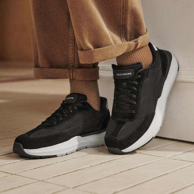 SKECHERS 斯凯奇 【舒适运动】男鞋复古慢跑鞋休闲鞋休闲运动鞋男德训鞋百搭秋冬季