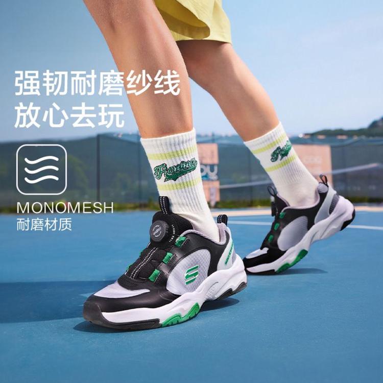 斯凯奇 【旋钮体训鞋】男中大童|男童鞋跑步鞋运动鞋轻质旋扣低帮秋冬