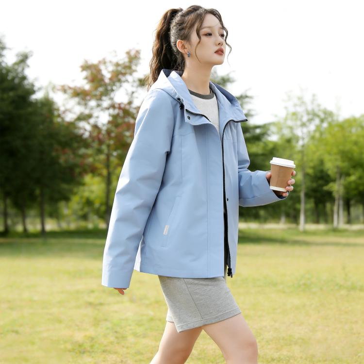 雪中飞 【通勤百搭】外套女春秋2026新品小个子正肩显瘦连帽开衫上衣 图 4