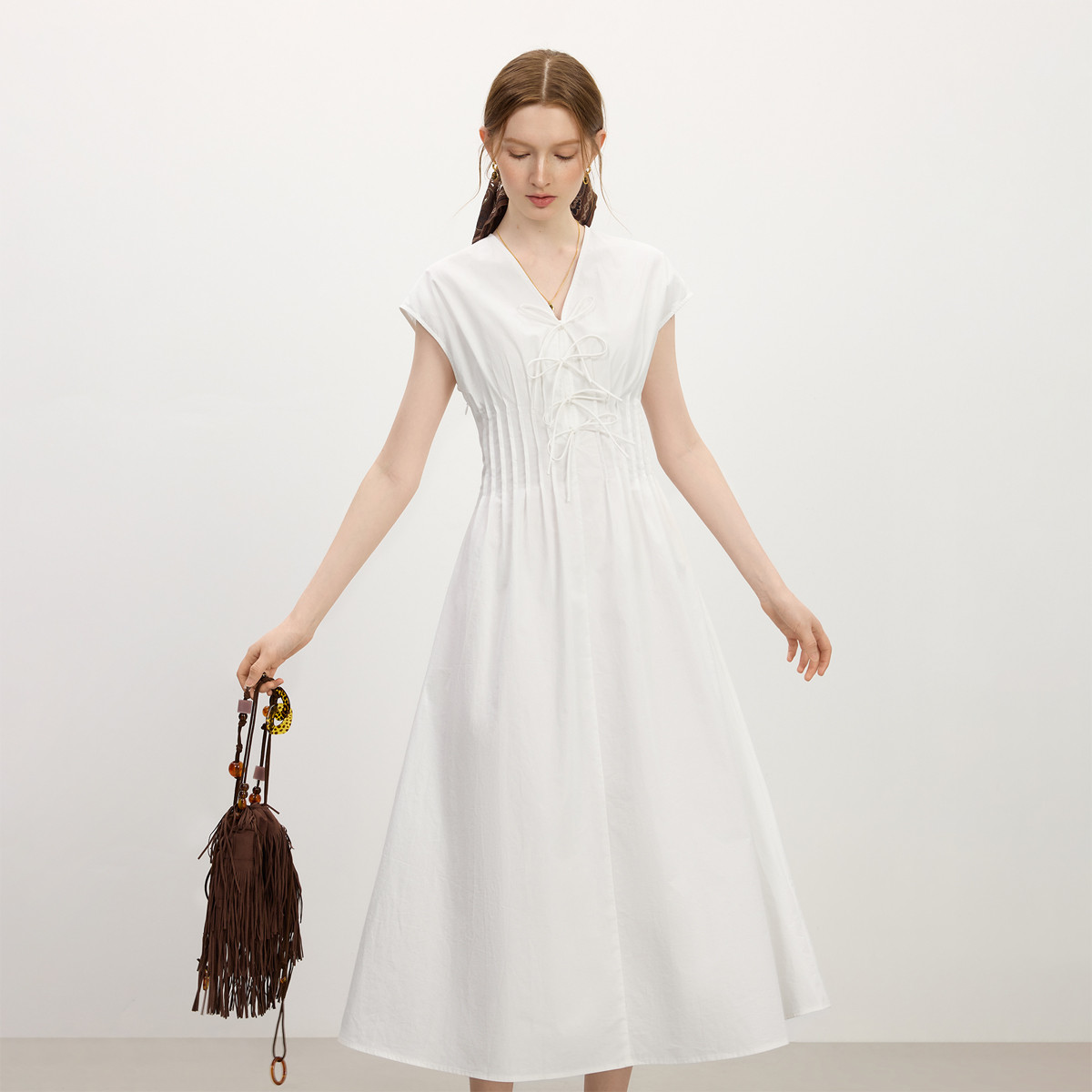 ��˼���� ��ɫV���������������ȹ Ů�ļ�A�ֳ�ȹ 100Ԫ����V��Ա�ۣ�