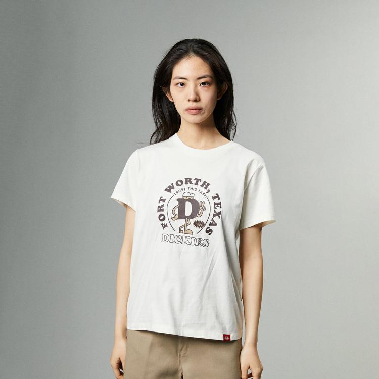 Dickies 24春夏新品 前胸d字母印花卡通图案女式短袖