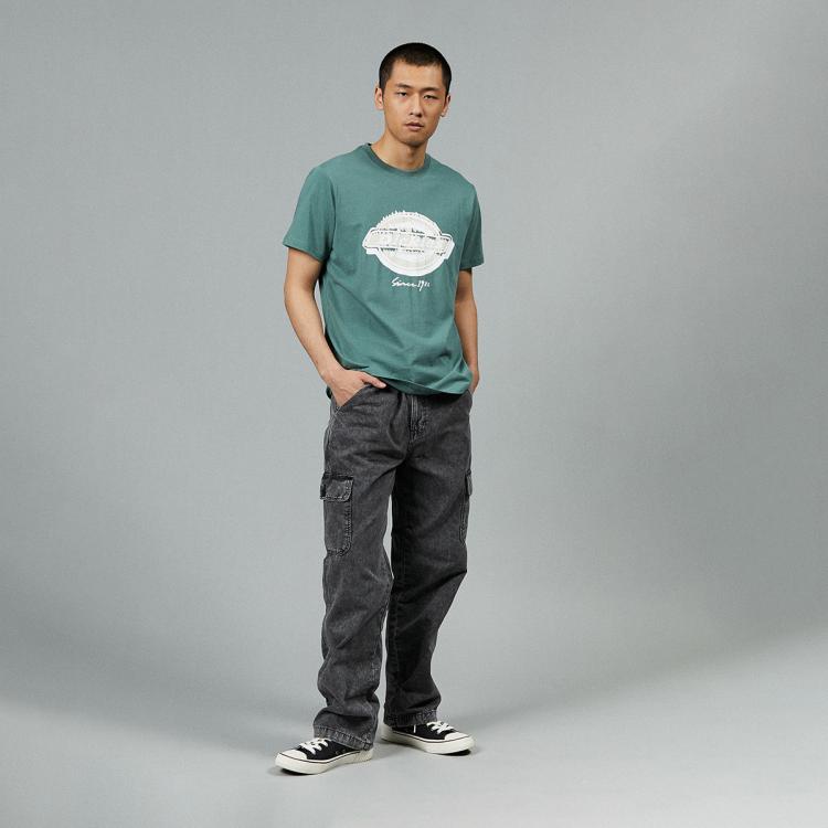 Dickies 24春夏新款常规休闲大logo男女情侣短袖t恤 In Green