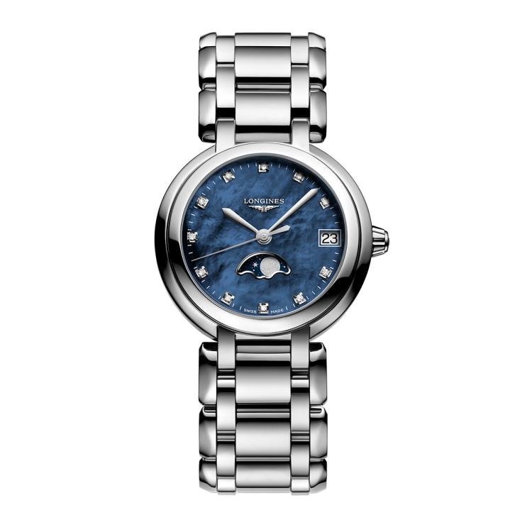 Longines 浪琴 心月系列月相石英手表女士腕表 In Metallic