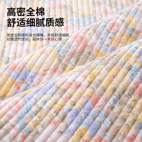 诺米美物 小清新纯棉床盖单件全棉卡通榻榻米防滑大床单人炕盖多功能床盖 图片 3