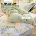 诺米美物 全棉印花四件套100%纯棉家用被套床单床上用品学生宿舍三件套 图片 3