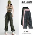 诺米美物 降落伞工装裤女春季薄款2025新款港风个性百搭潮流高腰休闲裤 图片 1