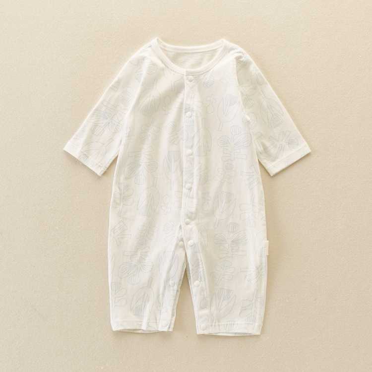 西不 婴儿连体衣春秋男女宝宝纯棉衣服薄款连体服外出哈衣爬爬服潮
